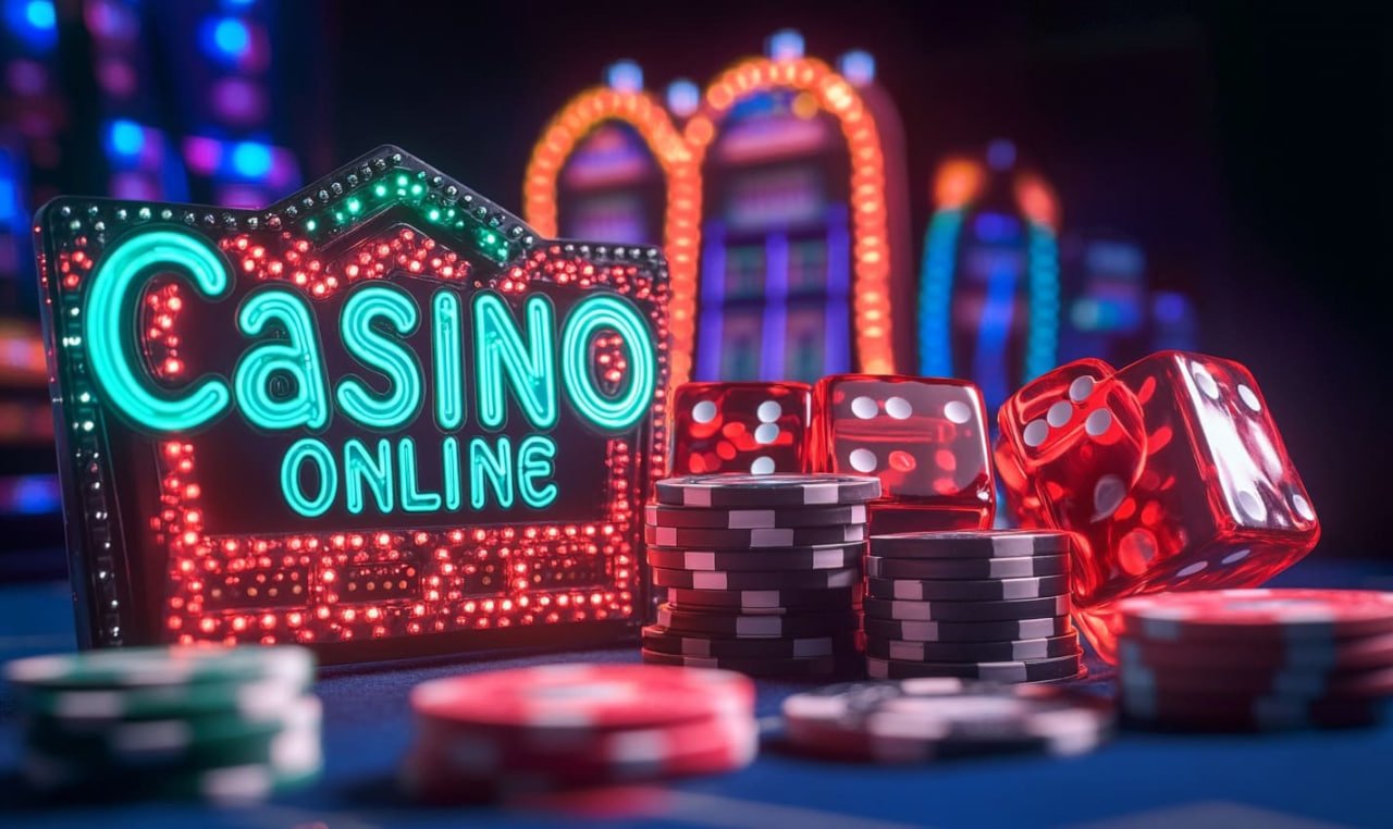 Meja kasino modern dengan dealer live dan pemain antusias
